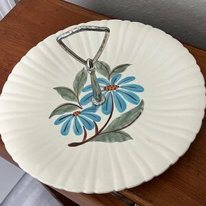 STangl Rare Vintage Sample Handpainted Tidbit Blue Floral